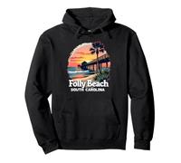 Pintoresco Puesta De Sol Beach Vacaciones Folly Beach Carolina del Sudadera con Capucha