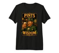 Pints Go In Wisdom Sale Irish Leprechaun Camiseta Premium