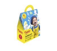 Pintura a dedos jovi pastel super kit 4 botes 35 ml + 20 plantillas