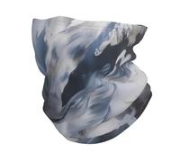 Pintura Abstracta Azul Grisácea Calentador De Cuello Protección UV Polainas De Cuello Unisexo Bandana para Ciclismo Caza Hombre 30X26Cm