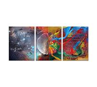 Pintura abstracta en lienzo póster de arte de pared de cerebro colorido 3 piezas impresión del cerebro izquierdo y derecho decoración del hogar imagen moderna sin marco-50X70cmX3