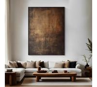 Pintura abstracta en negro y marrón, arte minimalista para pared, pintura Wabi-Sabi, impresiones en lienzo, pinturas modernas, decoración de habitación, 80 x 120 cm, sin marco