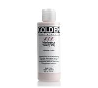 Pintura acr?lica profesional transparente Fluid Acrylics de GOLDEN Interference Violet Fine, botella de 4 fl oz