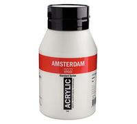 Pintura acrílica Amsterdam Serie Estándar Blanco Cinc 104, tubo de 120 ml, semitransparente, alta resistencia a la luz, viscosidad media, acabado satinado, duradera, versátil para diversas superficies