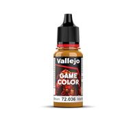 Vallejo Game Color Pintura Acrílica a Base de Agua en Color Marrón Bronceado de Acabado Mate. Pintura para Figuras de Fantasía y Wargames en Botella de 18 Ml con Cuentagotas