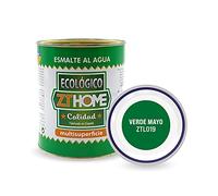 Pintura acrilica Ecológica al agua Barniz Mate madera, metal, radiadores, aluminio/Esmalte al agua/cunas, muebles, azulejos puertas exterior-interior 750ml(Verde Mayo)