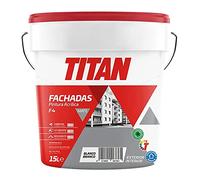 TITAN 22033 Pintura ACRÍLICA FACHADAS Mate F-4 Blanco 15l 125670015, Multicolor, Desconocido