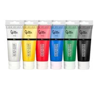 Pintura acrilica liderpapel caja de 6 tubos de plastico de 75 ml colores basicos - DC31