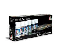 Pintura Acrílico Color - Acrylic Paint Set U. S. A. F. Vietnam War Italeri