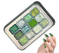 Pintura Acuarela Brillante | Set de Pintura Portátil 12 Colores | Suministros para Principiantes y Artistas Niñas Niños Maestros | Ocio Creativo y Actividades Manuales