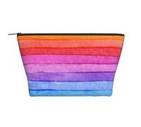 Pintura Acuarela Colores Brillantes Ilustraciones Lineales, Bolsa de artículos de tocador Bolsa de Maquillaje Bolsa de cosméticos Bolsa de artículos de tocador de Viaje portátil