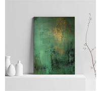 Pintura al óleo abstracta sobre lienzo, decoración de pared grande, arte de pared enmarcado adecuado para la decoración de la sala de estar (80 x 110 cm (32 x 43 pulgadas))