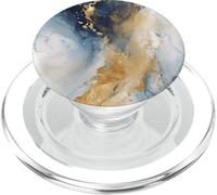 Pintura al óleo artística Azul Amarillo Moderno Abstracto PopSockets PopGrip para MagSafe