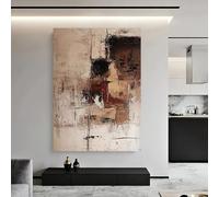 Pintura al óleo azul sobre lienzo, impresiones modernas abstractas, arte de pared, imagen de paisaje colorido para sala de estar, dormitorio, oficina, decoración de interiores del hogar (40 x 55 cm)