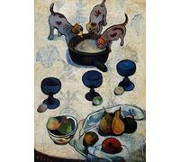 Pintura al óleo de bricolaje para adultos niños Paul Gauguin Bodegón con tres cachorros pintura por número con pinceles y pigmento acrílico sobre lienzo