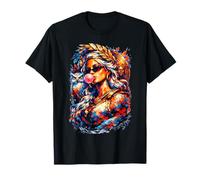 Pintura al óleo de la mitología Griega de la Diosa Athena Bubblegum Camiseta