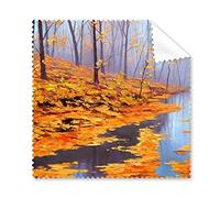 Pintura al óleo, diseño de árbol del Bosque, Hojas Amarillas, otoño, Paisaje, ilustración, Gafas, Gamuza de Limpieza, Limpiador de Pantalla, 5 Piezas