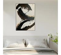 Pintura al óleo floral abstracta sobre lienzo, impresiones de flores, pósteres, arte de pared moderno, imagen para habitación, decoración del hogar, obra de arte mural (70 x 100 cm/sin marco)