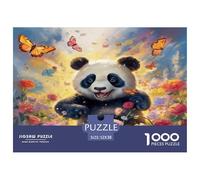 Pintura al óleo Panda 1000 Piezas Rompecabezas Familiar Inteligencia Juguete Pasatiempo Creativo Desafíos Extra Divertidos EduGatoivo 52x38cm/1000pcs