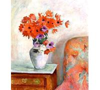 Pintura al óleo para adultos, principiantes, Henri Lebasque, flores en un florero, pintura por números, con pinceles y pigmento acrílico sobre lienzo