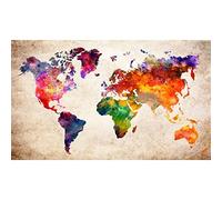 Pintura Al Óleo Por Números Mapa Del Mundo Paisaje Pinturas Pintadas A Mano Dibujo Sobre Lienzo Imagen Por Número Regalo Decoración Para El Hogar, Sin Marco, 50X70Cm Pintura Digital Para Adultos Pri
