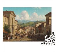 Pintura al óleo renacentista 1000 Piezas Rompecabezas para Adultos Painted Streets ClassicalArquitectura para Amantes O Amigos Imposable 1000pcs (75x50cm)