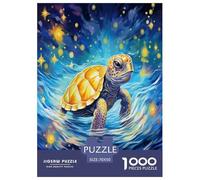 Pintura al óleo Tortuga Puzzles Imposible,desafío for Adults Juego EduGatoivo 1000 Piezas Obra De Arte De Juego De para Adultos Y Niños Mayores De 12 Años 70x50cm/1000pcs