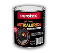 Pintura anticalórica negra mate para altas temperaturas de hasta 650º, Especial para estufas, chimeneas, hornos, barbacoas, aluminio - Negro, 750 ml.