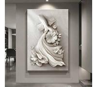 Pintura artística 3D en arenisca, escultura mural de pez grande, diseño bohemio sin marco, arte de pared creativo para sala de estar, dormitorio, entrada y pasillo(D,70 * 100CM)