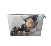 Pintura artística negra y Dorada., Bolsa de artículos de tocador Bolsa de Maquillaje Bolsa de cosméticos Bolsa de artículos de tocador de Viaje portátil