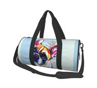 Pintura Bulldog Francés, Bolsa de Viaje de Gran Capacidad, Bolso Redondo, Bolsa de Viaje Deportiva, Bolsa de Mano, Bolsa de Fitness