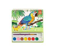 Pintura con libro para colorear de agua para niños - Almohadilla de arte de viaje de 24 páginas con cepillo, 8 colores de pintura | Los marcadores de actividades de agua establecidas para niños y niña