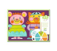 Pintura con paleta Los mofletudos Djeco - Set de pintura infantil - Desde 3 años