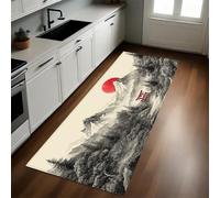 Pintura con Tinta Alfombra de Cocina Amanecer sobre la Puerta Torii de la montaña 50 x 140 cm Antideslizante Alfombrilla Rectangular de Microfibra de Diseño Moderno