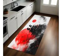 Pintura con Tinta Alfombras de Cocina Guerreros de la Torre del Castillo 40 x 120 cm Antideslizantes, Alfombras Modernas Lavables para Pasillo, Comedor y Entrada