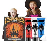 Pintura corporal | 3 piezas de maquillaje infantil a base de agua - Juego de maquillaje lavable para carnaval niños y adultos