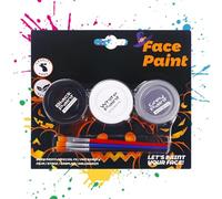Pintura corporal de Halloween, crema de maquillaje lavable, pintura facial de cosplay de 3 colores, para disfraces, adultos, mujeres, , vampiro, bruja, esqueleto