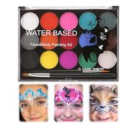 Pintura Corporal y Facial, Body Painting, Kit de Pintura de Cara para Niños Hipoalergénica, Pintacaras Infantil, 15 Colores, para Halloween, Fiestas, Cosplay y Semana Santa