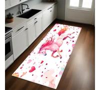 Pintura De Acuarela Alfombra de Cocina Animal Caballo 50 x 80 cm Antideslizante y Lavable, Tapetes para Cocina, Pasillo, Comedor y Entrada