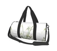 Pintura De Acuarela Botánica De Flor De Campanilla Blanca, Bolsa de Viaje de Gran Capacidad, Bolso Redondo, Bolsa de Viaje Deportiva, Bolsa de Mano, Bolsa de Fitness