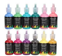 Pintura de Arte Corporal, 12 Colores Mate, Aerógrafo para Tatuaje, Pigmento, Tinta, Pintura Líquida para Halloween, Festival, Escenario, Fiesta, Maquillaje, Pigmento de Pintura Corporal para Bricolaje