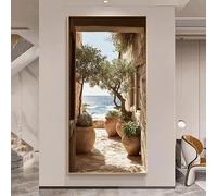 Pintura de arte mural árabe musulmán, póster de lienzo islámico para el Eid al-Adha, para sala de estar, dormitorio, oficina, decoración del hogar (50 x 90 cm)