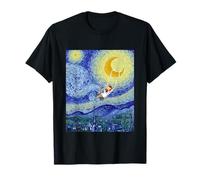 Pintura de autorretrato de flores de noche estrellada van Gogh Camiseta