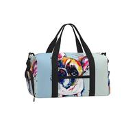 Pintura de Bulldog francés,Bolso Deportivo Bandolera de Mano, Bolsa de Deporte, Bolsa de Viaje de Gran Capacidad para Mujeres y Hombres.