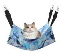 Pintura de Delfines,Hamaca Colgante para Gatos, Suave, de Doble Cara, para Perros pequeños y Mascotas.,M