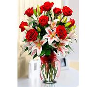 Pintura de Diamante 5D para Adultos Pintura de Lirios y Rosas con Diamantes de Imitación Bordado Arte Suministros de Manualidades Pegatinas de Punto de Cruz Flores para Manualidades 30 x 40 cm