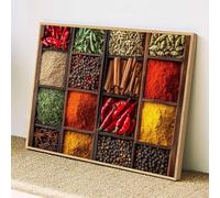 Pintura de Diamante Adultos Cocina, 5D Condimento Diamond Painting Kit Completo, Manualidades Adultos DIY Cristal, Pintura con Diamante Strass Cuadrados, Decoración Pared Casa Regalo 60x80cm, z@1499