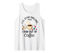 Pintura De Diamante Artista Stop Drill Run Coffee Pintura De Camiseta sin Mangas