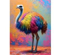 Pintura De Diamante Avestruz animal 5D Diy Kit Completo Diamond Painting Adulti, Bordado En Punto De Cruz Diamantes De ImitacióN De Cristal, Pintura Por NúMeros Para NiñOs DecoracióN Hogar 25x30cm Y88