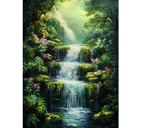 Pintura de Diamante Bosque Diamond Painting Adultos Río Pintura de Diamante Kits, 5D Diamond Art Kit, Dibujos con Diamantes Punto de Cruz Manualidades Adultos para Decoración Hogar 45x60cm, Model 172
